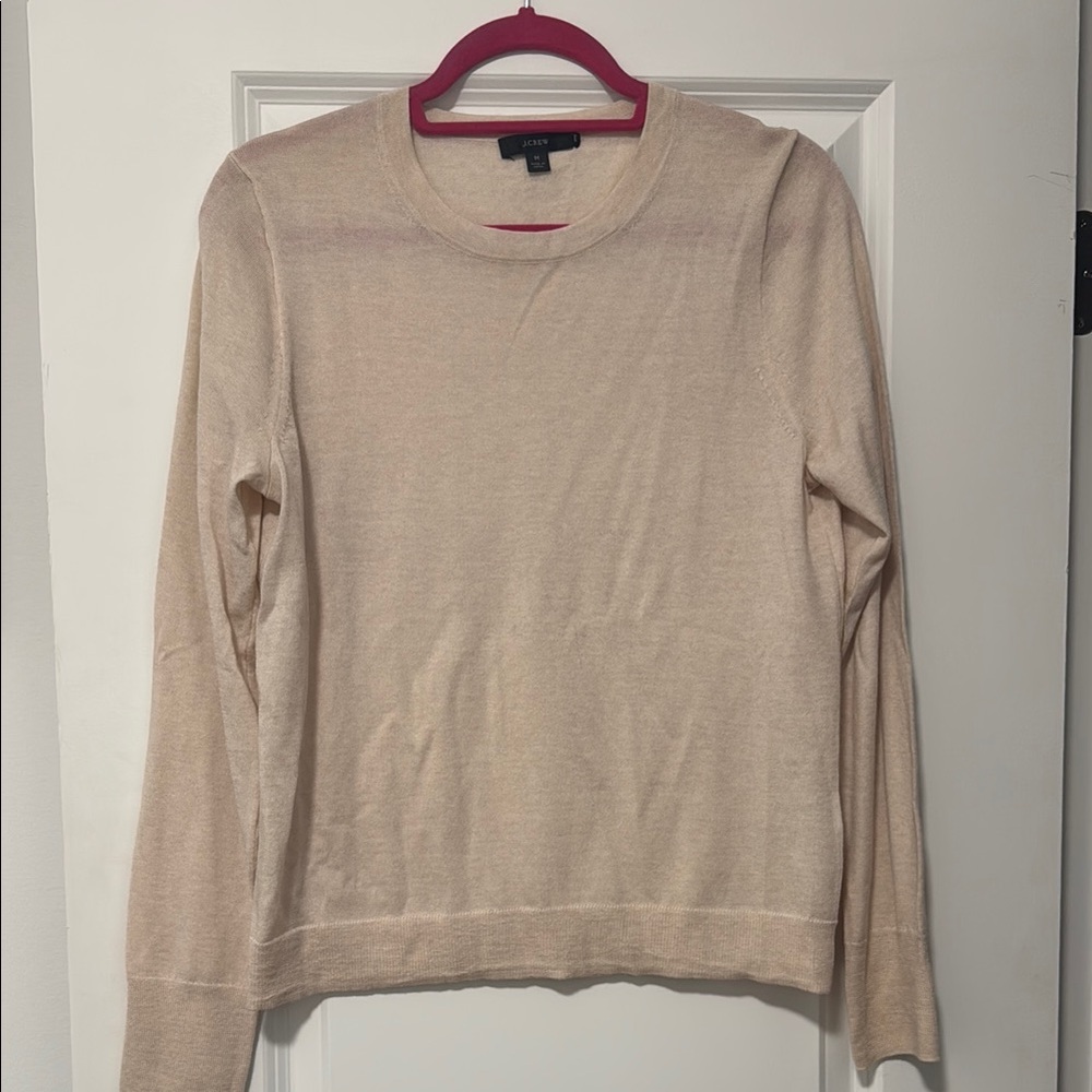 J. Crew Cream Crew Neck Sweater